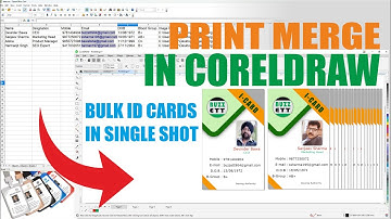 ID Card Designing With Print Merge In Coreldraw | ID Card Kaise Banaye | BG Stuff