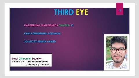 Engineering Mathematics | Exact Differential Equation | Solved by standard method and Groupig Metho.
