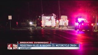 Pedestrian killed by motorcycle in Lockport