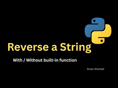 Reverse string in Python with / without built in function
