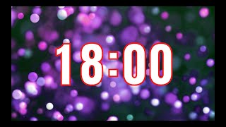 18 Minute Countdown Timer with Music - Simple and Clean