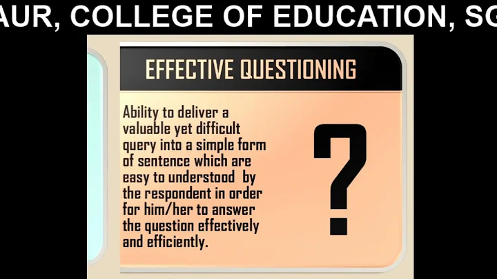 QUESTIONING AS A TOOL OF LEARNING