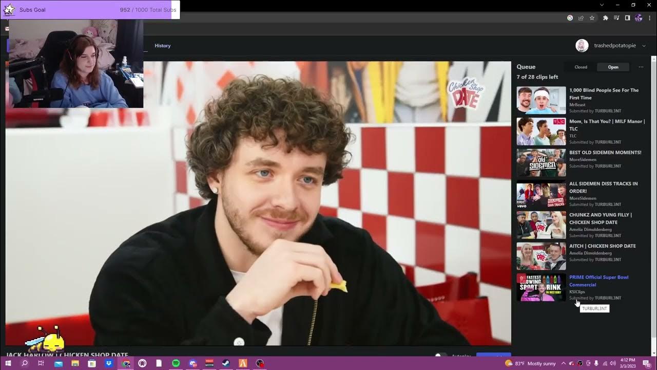 TrashPotatoPie Reacts To Amelia Dates Jack Harlow In A Chicken Shop