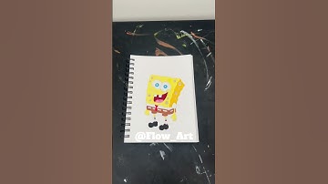 Drawing SpongeBob with Poscas!! #art #posca #satisfying #shorts #viral