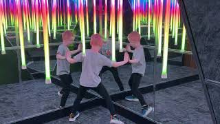 Jackson found the mirrors room at Ripley’s LOL