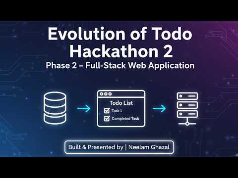 Evolution of Todo Hackathon 2 | Phase 2  –  Full-Stack Web Application