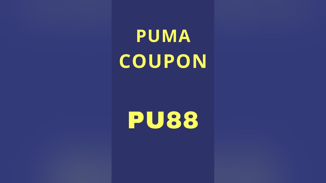 Puma Coupon Code (PU88) YouTube