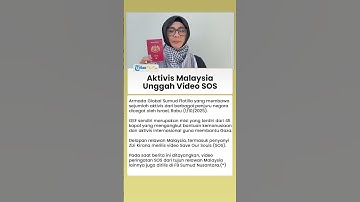 AKTIVIS MALAYSIA UNGGAH VIDEO SOS DICULIK ISRAEL saat Global Sumud Flotilla Ditahan Pasukan Militer