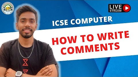 How to Write comments in Java Computer Class 10 ICSE Crash course java 10 #icse