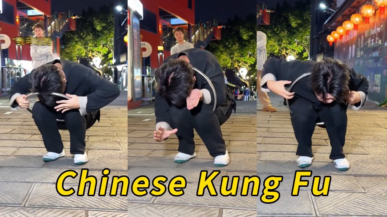 The young man shows off his Chinese kung fu skills on the street EP08# ...
