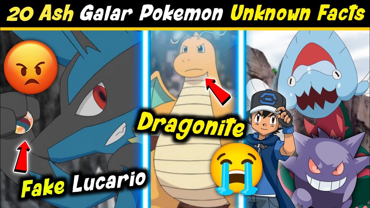 Ash Pokemon Facts | Fake lucario 😡 Top 20 Unknown facts About Ash Galar Pokemon|Ash Pokemon in hindi