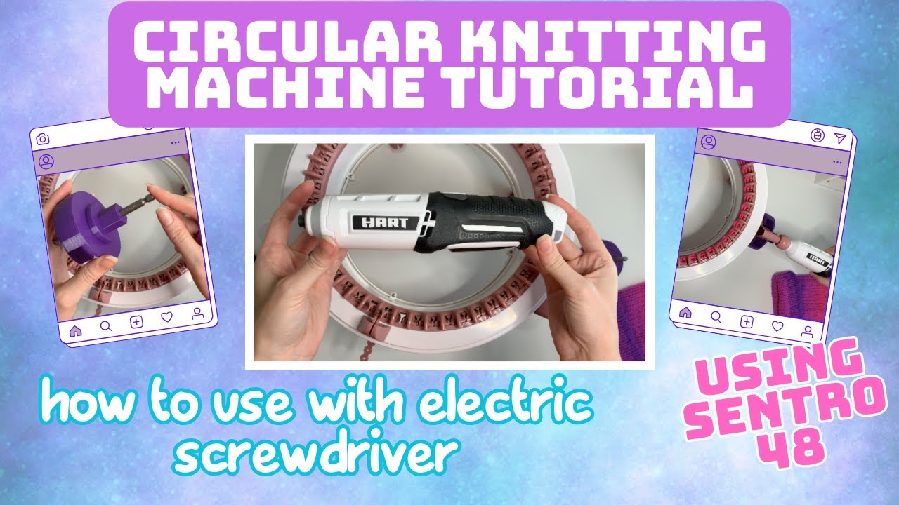 USING A DRILL WITH A SENTRO KNITTING MACHINE