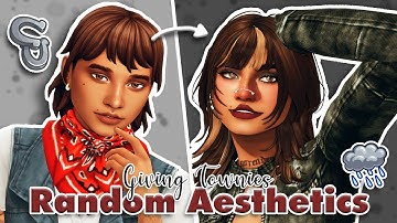 Giving Townies Random Aesthetics! (AGAIN) 😱 | Sims 4 Create-a-sim Challenge