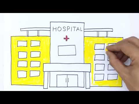How to Draw a Hospital - Easy Drawing Tutorial For Kids