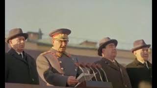 USSR Anthem 1967 Revolution Day Parade (in color)