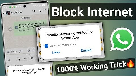 How to block internet access for whatsapp | whatsapp net kaise band kare | whatsapp data off setting