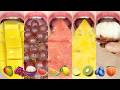 asmr EXOTIC FRUITS EMOJI FOOD 🥭🍇🍉🍉🍋🍋🟩🥝🫐🍑 과일 이모지 먹방 eating sounds