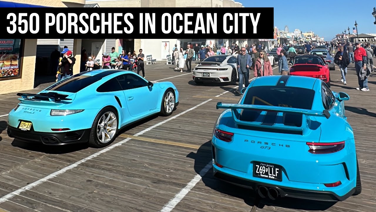 Porsches Take Over The Boardwalk! Crazy Event.