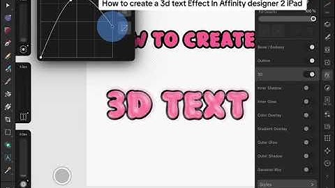 How to Create 3D Text Effects in Affinity Designer 2 on iPad | Step-by-Step Tutorial