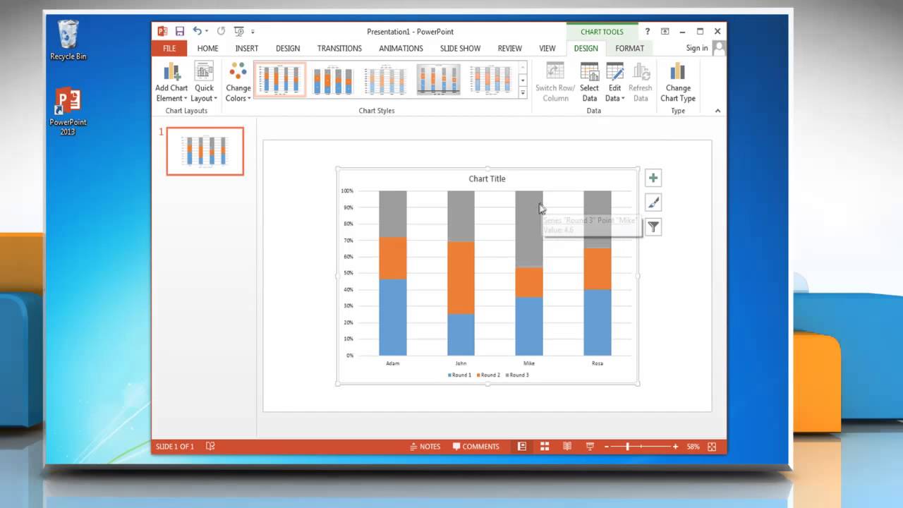 how to make a powerpoint bar graph