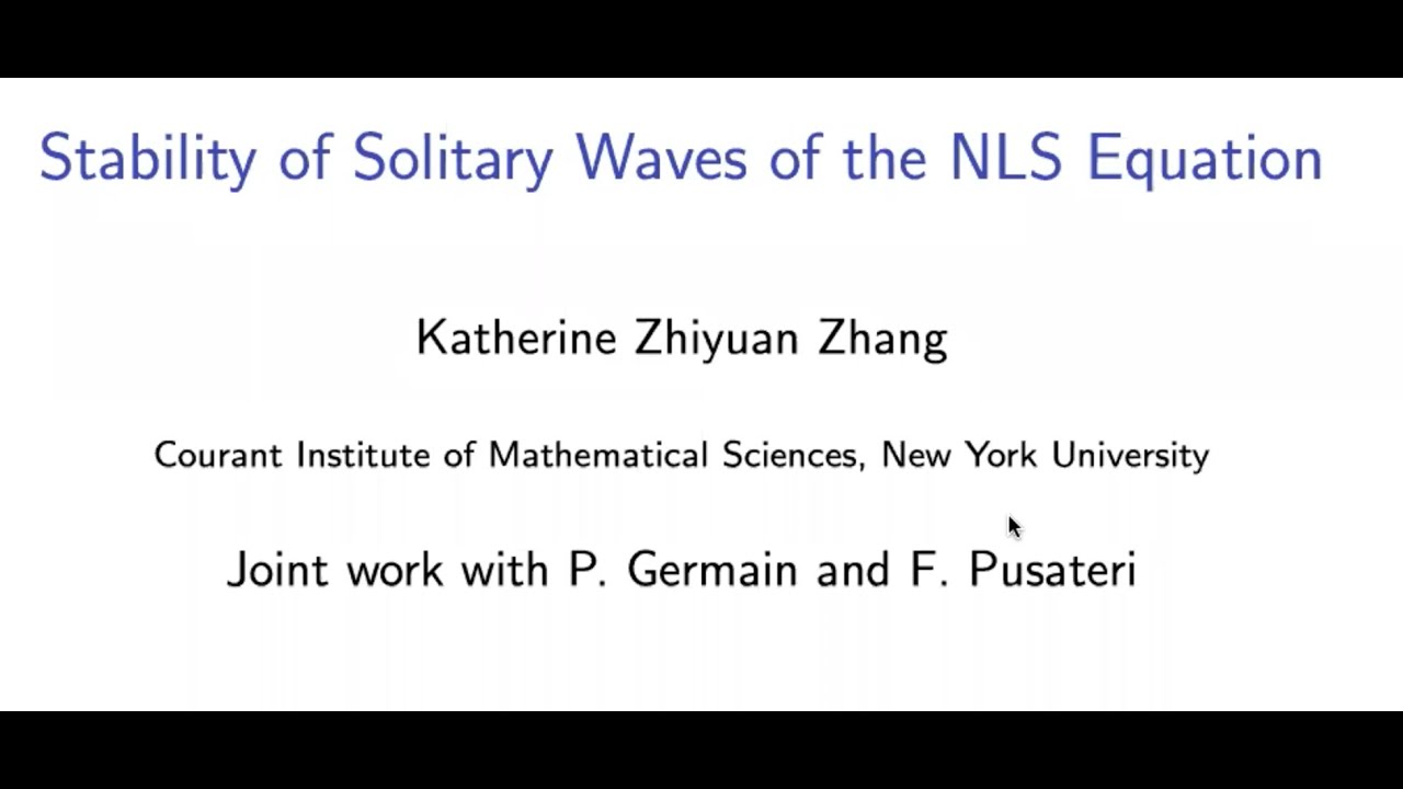 Katherine Zhiyuan Zhang, Courant Institute of Mathematical Sciences ...