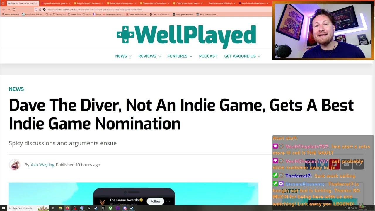 The Game Awards: Dave the Diver up for Best Independent Game 