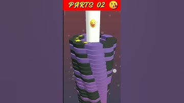 halix Stack Drop ball game parts 02 😀😘 || #stackball #games #youtubeshorts #halixstackball
