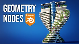 How I created this Building with Geometry Nodes in Blender