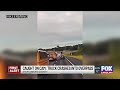 Caught on camera: Box truck crashes into overpass in Spartanburg County
