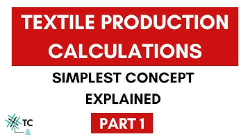 Spinning Production Calculation | Formula explained | TexConnect