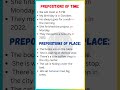 Prepositions Of Time And Place 10 Easy English Sentences For Beginners