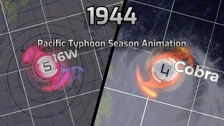 1944 Pacific Typhoon Season Animation