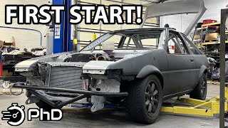 Starting up the K24!! My DREAM AE86 Touring Car Build!