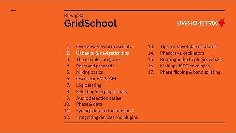 Bitwig Grid School 02 - UI Basics and Navigation Tips