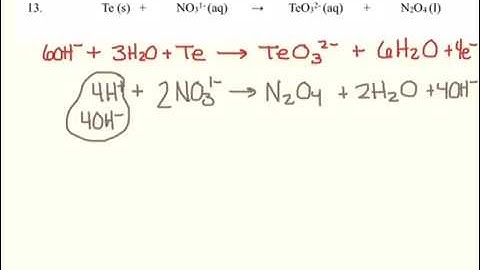 Balancing REDOX reaction in BASIC solution