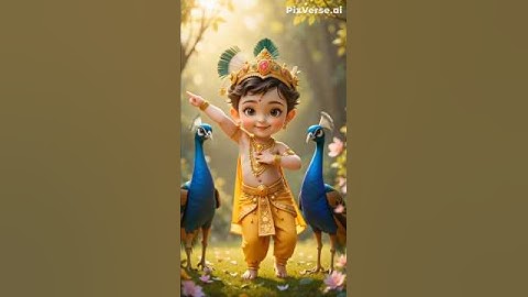 Little Krishna Dancing with Peacocks – Pure Bliss! #krishna #cutedance #love