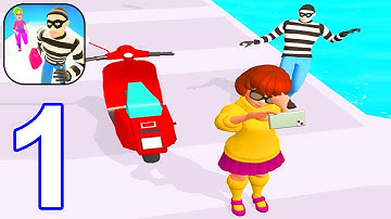 Clever Girl vs Dumb Thief - Gameplay Walkthrough Part 1 Level 1-15 Girl Run 3D - Catch the Thief