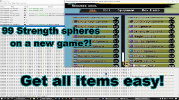 FFX Items hack early game (Cheat Engine)