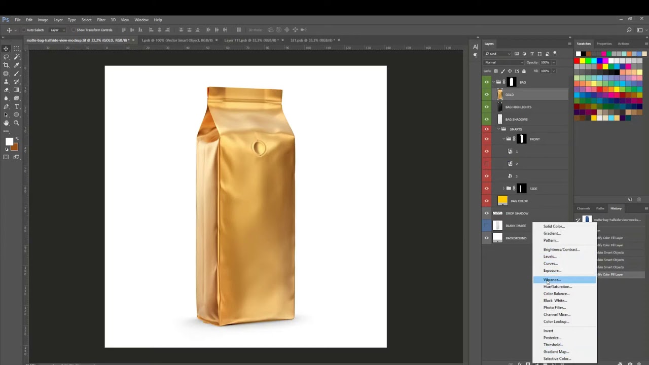 Download Glossy Coffee Bag Mockup Half Side View In Bag Sack Mockups On Yellow Images Object Mockups