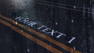 Information After Effects - Dramatic Rainy 3D Title Opener - 4K Template News