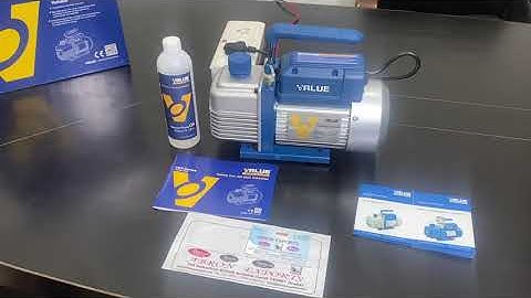 How to use E vacuum Pump oil filling parts working tutorial Abron English