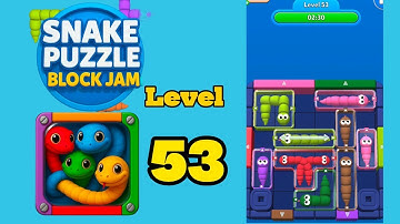 Snake puzzle block jam level 53 solution walkthrough 