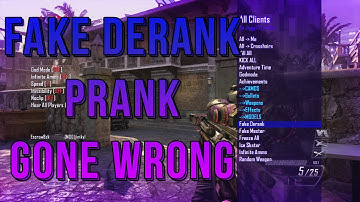 Fake Derank Prank Gone Wrong! - (BO2 MOD TROLLING)