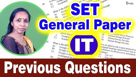 SET GENERAL PAPER || IT - PREVIOUS QUESTIONS || SET EXAM 2022..!
