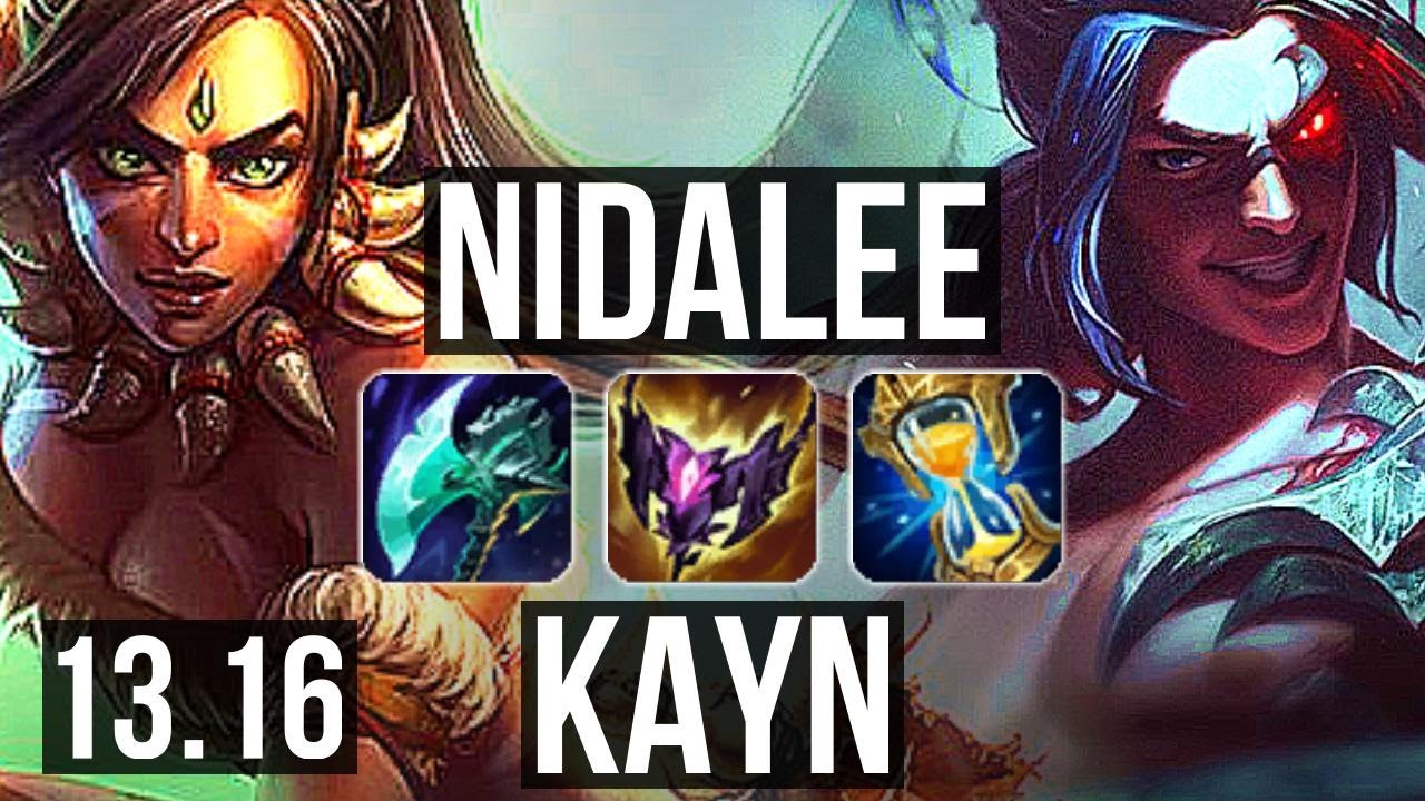 NIDALEE vs KAYN (JNG) | 10/0/12, 900+ games, Legendary | EUW Master | 13.16