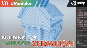 3D Modeling in Unity - Timelapse of Modeling a building 1 of 5 in the Vermilion with UModeler