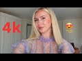 Transparent Lingerie & See-Through Dresses | Micro Bikini Try-On Haul (4K) #try 👙
