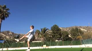 Viser Fotballskillsskuddfotballvideo