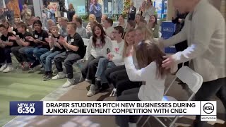 Draper students pitch new businesses during Junior Achievement competition with CNBC