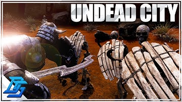 Conan Exiles - Part 16 - King Kappa Cave , Into The Undead City, Skeletons!